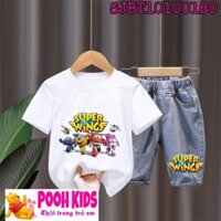 SET BỘ JEAN BÉ TRAI ROBO CAR POLY