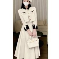 Set Bộ Kèm Chân Váy Umi Xòe 2 Món Tay Gập Khuy Hoàng Gia Quý Phái Hàn Quốc thu hút mọi ánh nhìn