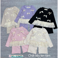 Set Bộ Len mềm đẹp cho bé gái size đại