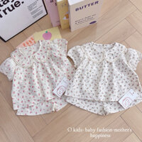 SET BỘ LINEN CỔ SEN PHỐI REN CHO BÉ