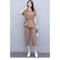 Set bộ linen sọc dễ thương, trẻ trung