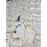 SÉT BỘ LỤA KEM CHẤM BI CỔ BÈO TIỂU THƯ SBCB05