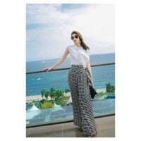 Sét Bộ Lụa Quần Ống Rộng Cao Cấp