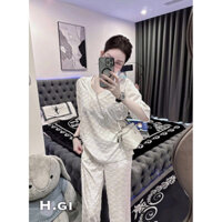 sét bộ lv áo cổ tim kèm quần xuông so hót