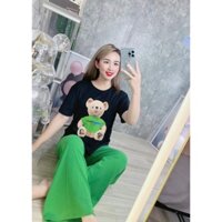 Sét bộ mặc nhà in gấu ,đi chơi,dạo phố,cafe vv