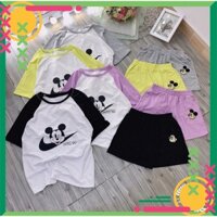 Set bộ mickey tay rắp lăn chuột thêu siêu xinh - freesize dưới 55kg - Carotshop - Áo Bomber