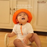 Set bộ ngắn tay quần bỉm cho bé SOLICO chất liệu cotton mềm mại set bộ mùa hè cho bé trai bé gái thương hiệu Serafina VN