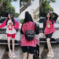 Set Bộ Nữ Áo Thun Thêu + Quần legging lửng Hàng Loại 1