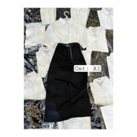 Sét bộ nữ chân váy đen kaki áo sơ mi tay ngắn kèm dây nịt phong cách trẻ trung