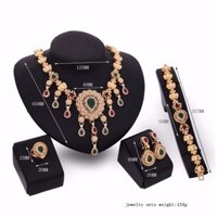 Set bộ phụ kiện ấn độ vòng cổ vòng tay khuyên tai nhẫn