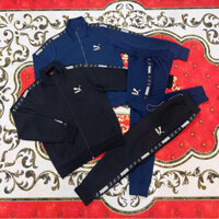 Set bộ puma thêu bên quần và áo chất vải poli mặc lên from chuân
