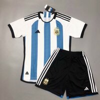 Sét ,Bộ Quần Áo Bóng Đá Argentina Sân nhà , Mẫu WC -2022-23 Chất vải mè , Áo Bóng Đá Đẹp (Rẻ Vô Địch)