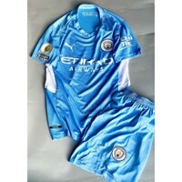 Set Bộ quần áo đá bóng , banh hàng thái lan clb man city 2021 *