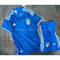 Set bộ quần áo đá bóng thể thao nam nữ vải thái đt Ý Italia áo xanh quần xanh 2023