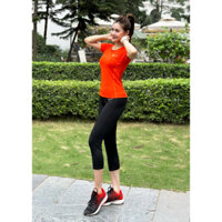 Set bộ quần áo đồ tập gym yoga aerobic nữ lửng liền lưng cao quần ngố ngắn tay đẹp giá rẻ