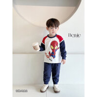 Set bộ quần áo người nhện chất liệu cotton mềm Bernie FASHION cho bé