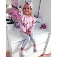 Set bộ quần legging da bóng + áo bèo nhún + mũ ( có sẵn )