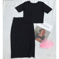 🦋SET BỘ, SET VÁY ÁO CROPTOP x CHÂN VÁY XẺ TÀ SIÊU XINH🦋