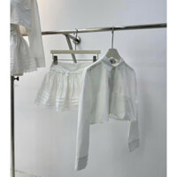 SÉT BỘ SƠ MI PHỐI CHÂN VÁY REN CÓ LÓT TRONG FRESIZE 40-57Kg