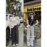 set bộ suông nữ,set đồ bộ họa tiết chấm bi dễ thương, chất thun gân co giãn