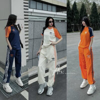 SET BỘ TĂM LẠNH QUẦN DÀI 3 SỌC ÁO IN LOGO