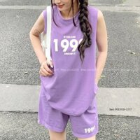 Set Bộ Tank Top MAY.SINCE2011 Kèm Lót Bra In 1999 Form Vừa MBX08-0117