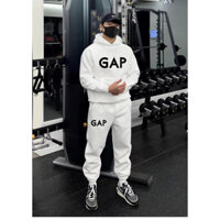 Set Bộ Thể Thao Hoodie Phối Mũ Gap Đơn Gian Lịch Sự, Fom Đứng Chất Liệu Nỉ Ngoại Mềm Mịn Thấm Hút Mồ Hôi Tốt