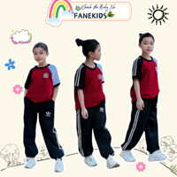 Set Bộ Thể Thao KHÁNH AN BABY NA Áo Phông Suông Dáng Rộng Quần Jogger Thể Thao Cho Bé Gái Có Size Đại