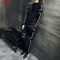 Set bộ thể thao nỉ nam phối hoa văn