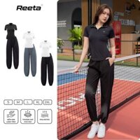 Set bộ thể thao nữ Reeta áo polo ft quần jogger chất vải mềm min,thoáng khí (3038-3021)