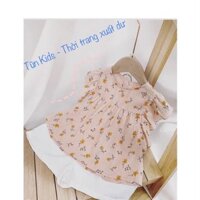 Set bộ thô đũi Hàn áo hoa nhí quần trắng