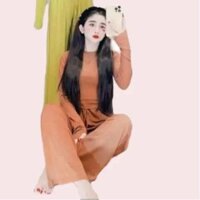 Set bộ thu đông chất thun gân, dài tay quần ống loe fom rộng free size 40-55kg tùy chiều cao