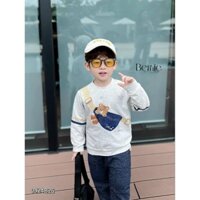 Set bộ thu đông cho bé trai họa tiết dễ thương áo cotton 4c co giãn phối quần chân cua bo gấu giữ ấm kiểu dáng dễ mặc