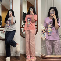 set bộ thun cô gái tóc xù siêu dễ thương