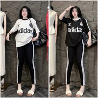 SET BỘ THUN DÀI IN CHỮ ADIDAS(S363) BIGSIZE YẾN NGỌC 55-90kg