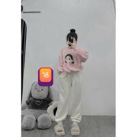 Set bộ thun dài tay In Full Labubu siêu đáng yêu. Set bộ 3 màu đẹp dễ mặc dành cho Mẹ và Bé