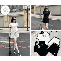 Set Bộ Váy Thể Thao Adidas Áo Phông Phối Viền Bo Mix Chân Váy Chứ A