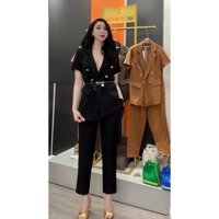 SÉT BỘ VEST CỘC TAY CÓ ĐỆM VAI - QUẦN BAGGY CHÍNH HÃNG MISSI