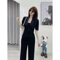 Set bộ vest công sở tay bồng ·thanh lịch cho quý cô thích hợp đi làm hoặc những nơi sang trọng