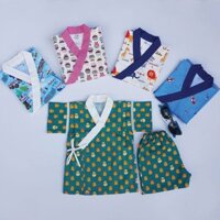 Set bộ  (Yukata) Ngắn Xanh Gà