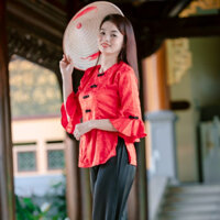 SÉT BỘ,BÀ BA,GẤM 2 DA,TAY LOE NÚT TÀU, QUẦN LỤA LATIN KẾT HỢP TÚI TRONG DUYÊN DÁNG,PHONG CÁCH HIỆN ĐẠI MẪU MỚI NHẤT