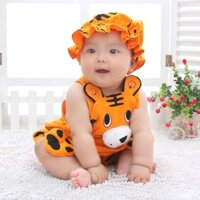 SET BODY CHIP DƯA HẤU - HỔ VẰN - BÍ ĐỎ - BÍ NGÔ + KÈM MŨ CHO BÉ - BODY DÂY - BODYSUIT TRẺ EM