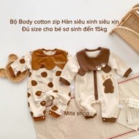 Set body cho bé bộ liền thân dài tay siêu cưng - quần áo thu đông trẻ em 4-15kg