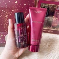 Set Body Mist + Body Lotion VERY SEXY của Victoria's  Secret