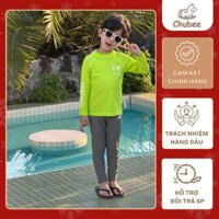 Set Bơi Dài Neon Xám Bé Trai Bé Gái 3-12 Tuổi | Set Đồ Bơi Neon Cá Tính, Thoải Mái Khi Hoạt Động