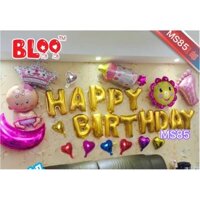 SET BÓNG BABY & BÌNH SỮA TÍM CHỮ VÀNG (MS84)