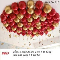 Set Bóng Bay Tặng Kèm Dây Tim Buộc Bóng Thả Trần Phòng Cưới
