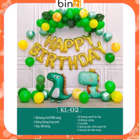 Set Bóng Bay Trang Trí Sinh Nhật, Thôi Nôi Cho Bé Trai Bé Gái Chủ Đề Khủng Long, Rừng Xanh Đầy Đủ Đồ BZ08-KL02