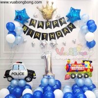 Set bong bong bóng HAPPY BIRTHDAY trang trí sinh nhật cho bé trai mẫu 1