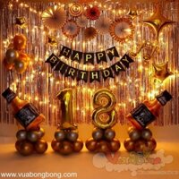 Set bong bóng HAPPY BIRTHDAY sinh nhật người lớn mẫu 1